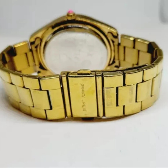 Betsey Johnson OWL Gold Tone Band Crystal Watch - Picture 5 of 10